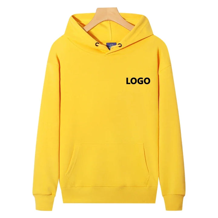 Men's Personalized 60% Cotton Long Sleeve Hoodie Sweatshirt