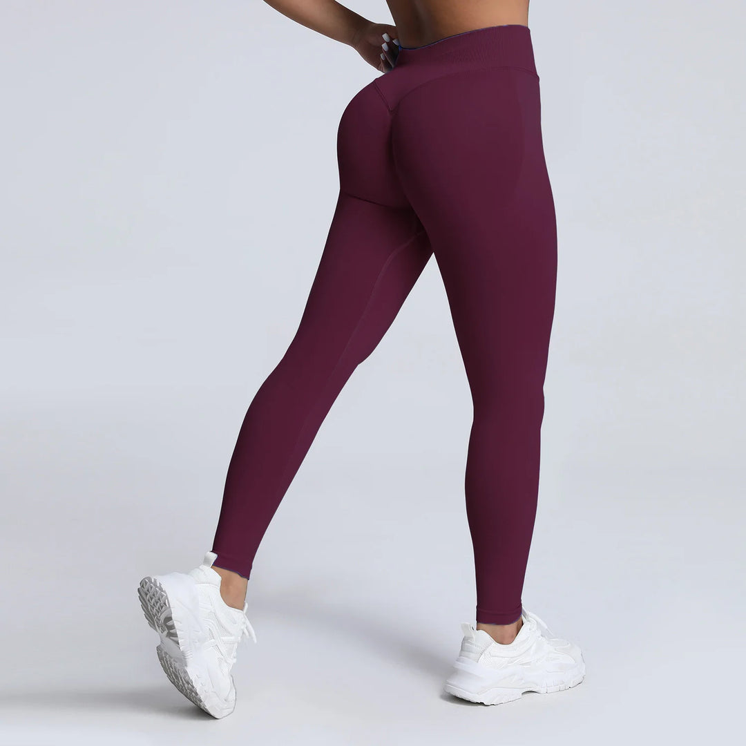 Women's Push-Up Low-Rise Seamless Yoga Leggings Pants for Gym Fitness