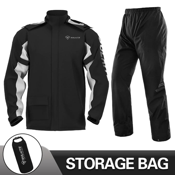 Unisex Waterproof Motorcycle Rain Suit for Camping, Hiking, and Fishing