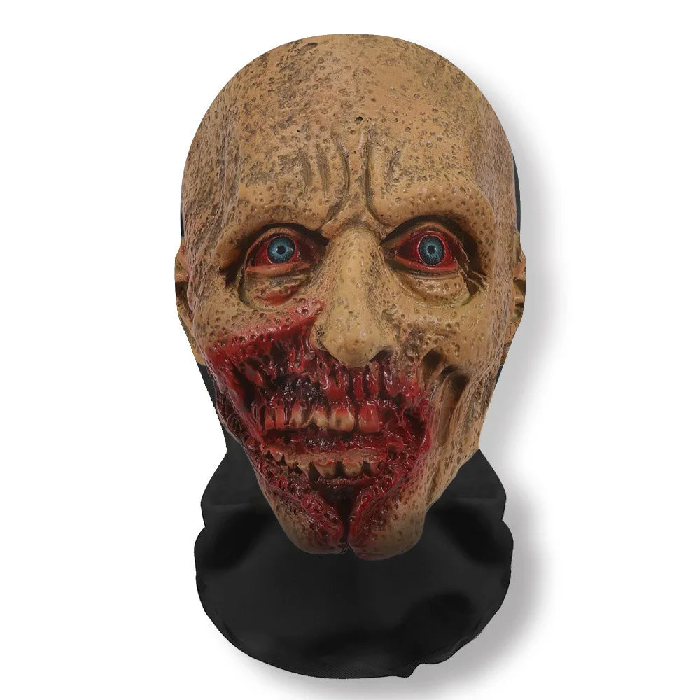 Halloween's 3D Ghost Face Mask Costumes, Stretch Mesh Full Skull Headgear