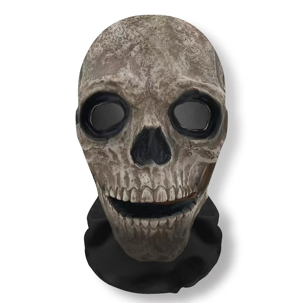 Halloween's 3D Ghost Face Mask Costumes, Stretch Mesh Full Skull Headgear