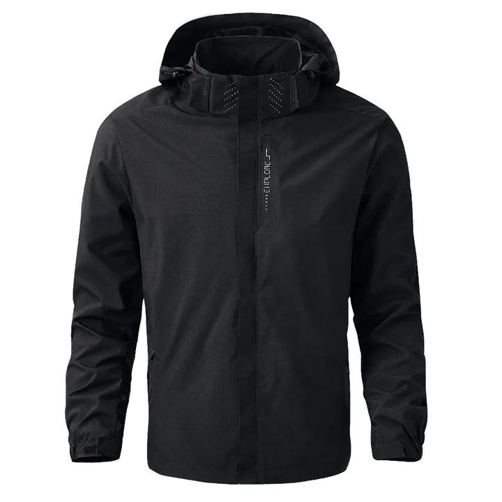 Men's Lightweight Waterproof Hooded Coat for Hiking and Climbing