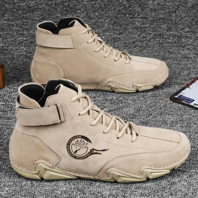 Men's Waterproof Leather Shoes for All-Weather Comfort