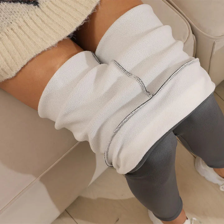 Women's High Waist Thermal Fleece Leggings for Winter Casual Wear