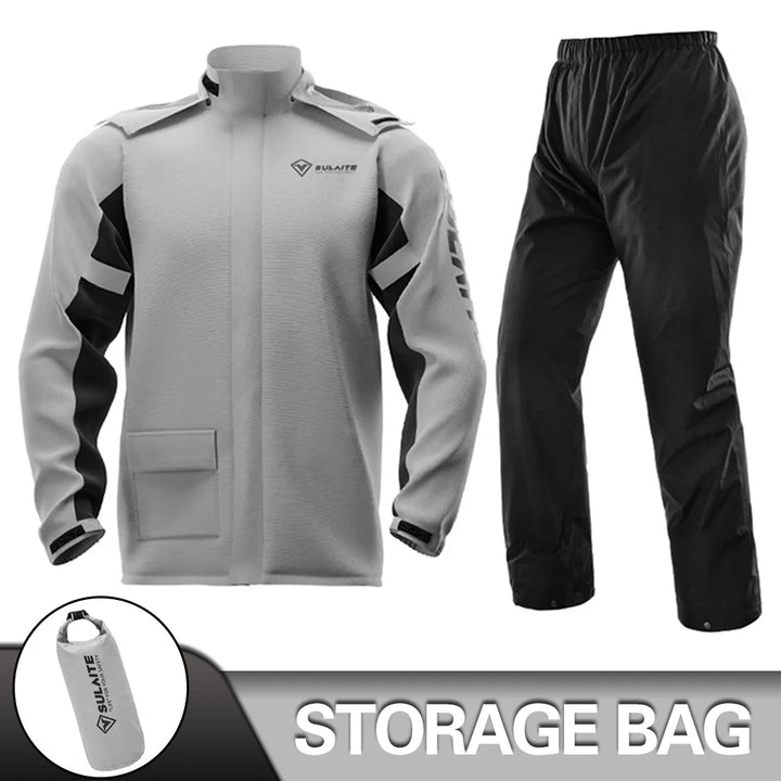 Unisex Waterproof Motorcycle Rain Suit for Camping, Hiking, and Fishing
