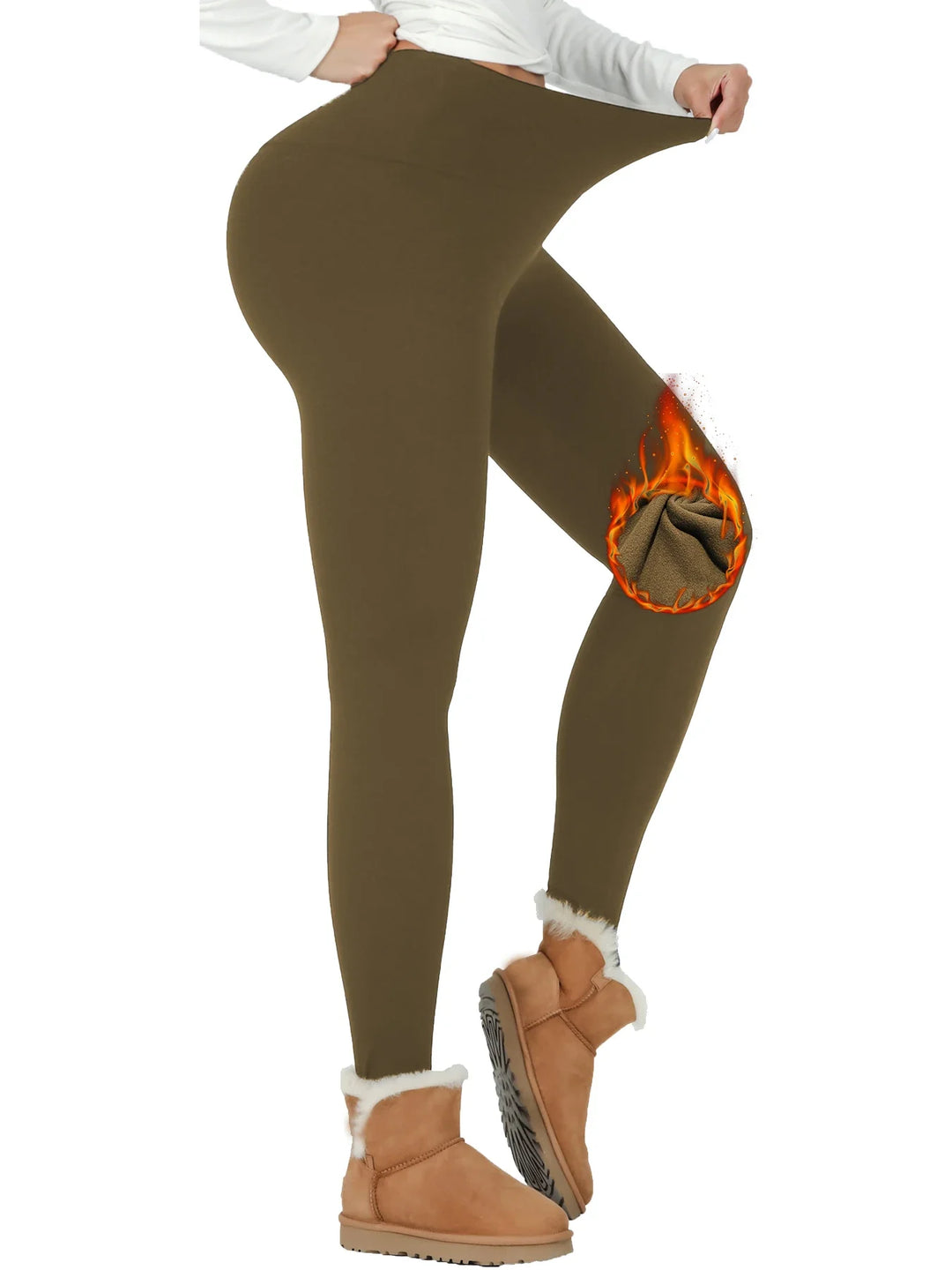 Women's High-Waisted Thermal Fleece Yoga Leggings