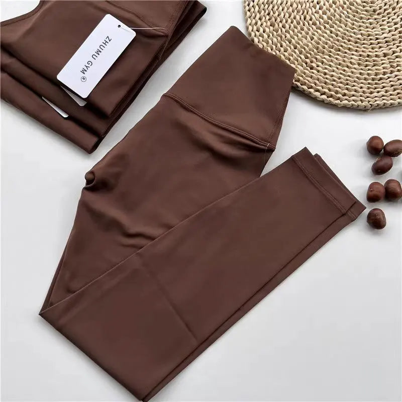 Women's High Waist Seamless Yoga Leggings for Gym and Jogging