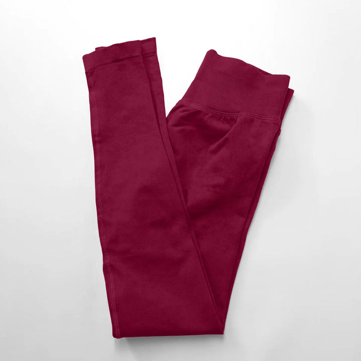 Women's Seamless Yoga Leggings with Low Rib Waistband for Fitness