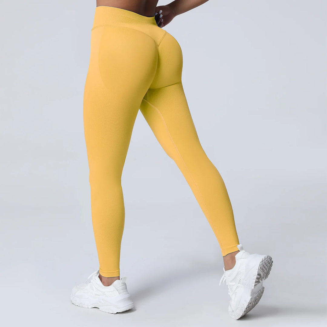 Women's Push-Up Low-Rise Seamless Yoga Leggings Pants for Gym Fitness