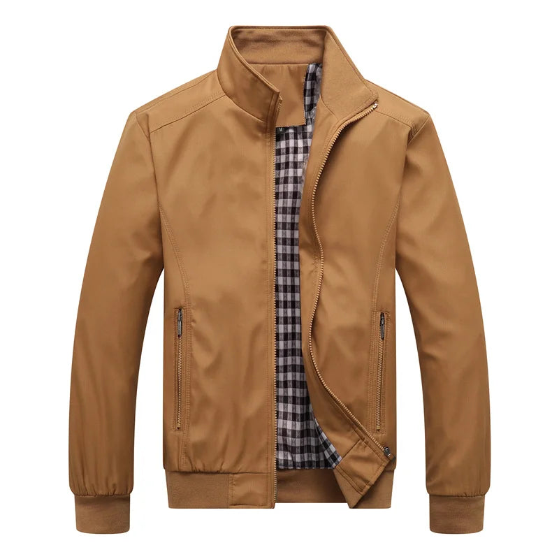 Men's Casual Solid Slim Fit Coat for Autumn and Winter