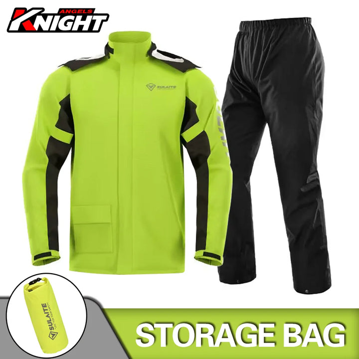 Unisex Waterproof Motorcycle Rain Suit for Camping, Hiking, and Fishing