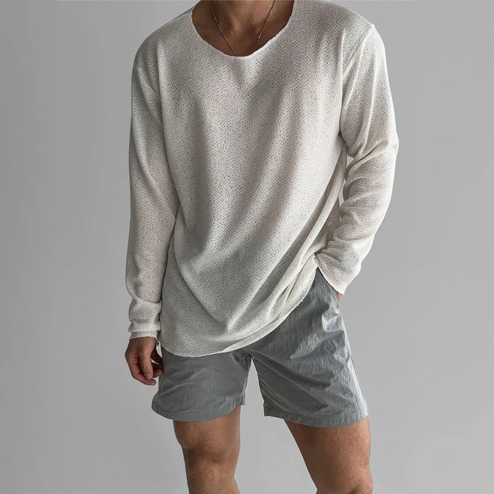 Men's Lightweight Breathable Knit Shirt for Comfortable Wear