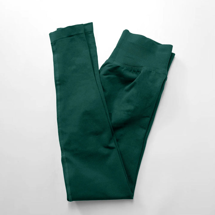 Women's Seamless Yoga Leggings with Low Rib Waistband for Fitness