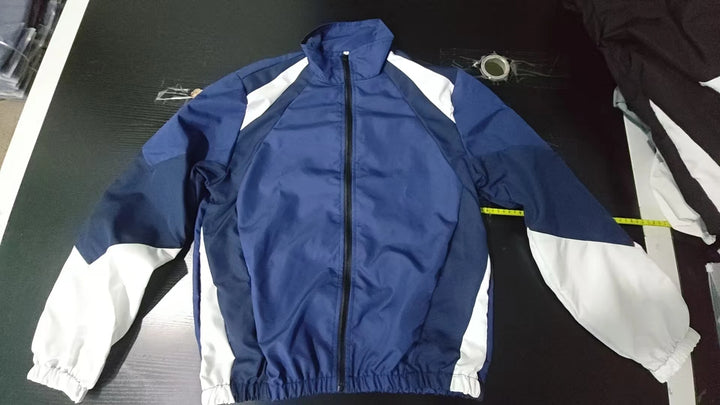 Men's Lightweight Color Block Coat, Casual Travel Windproof Wear-Resistant
