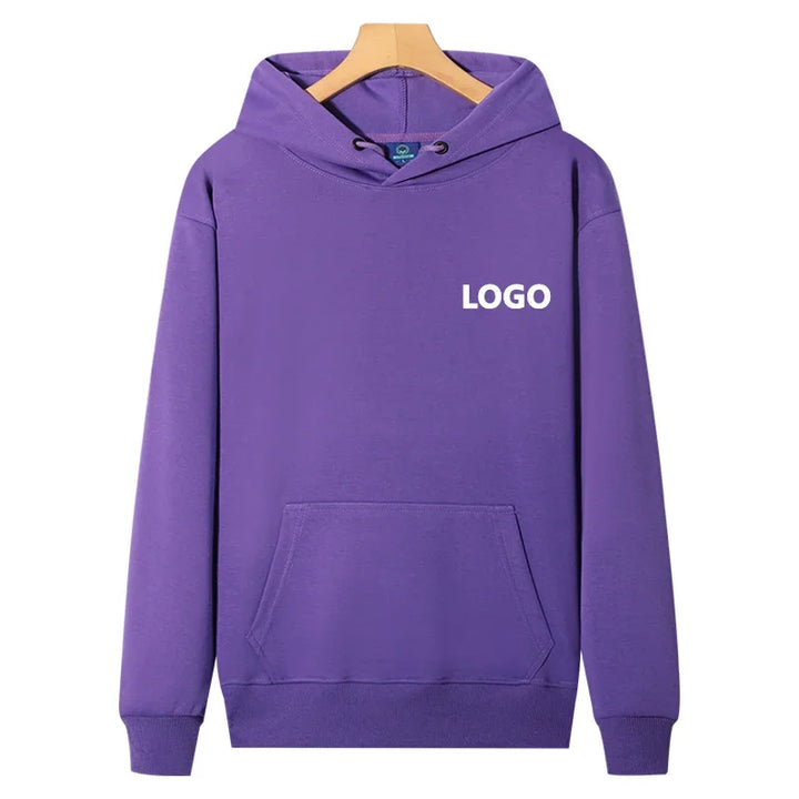 Men's Personalized 60% Cotton Long Sleeve Hoodie Sweatshirt