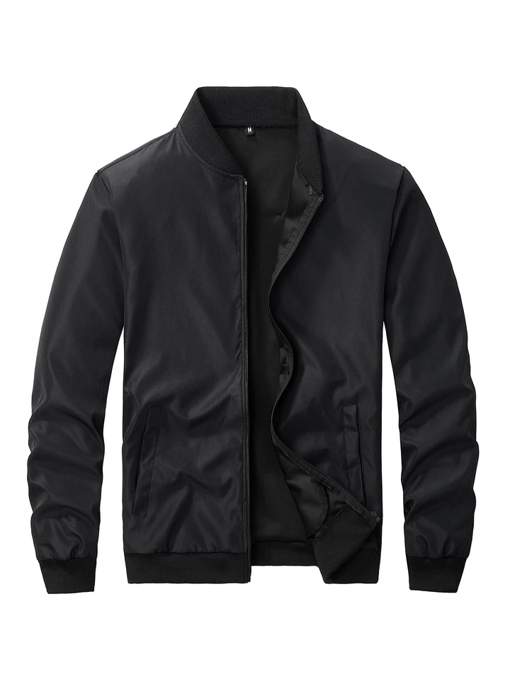 Men's Casual Thin Solid Color Collar Coat