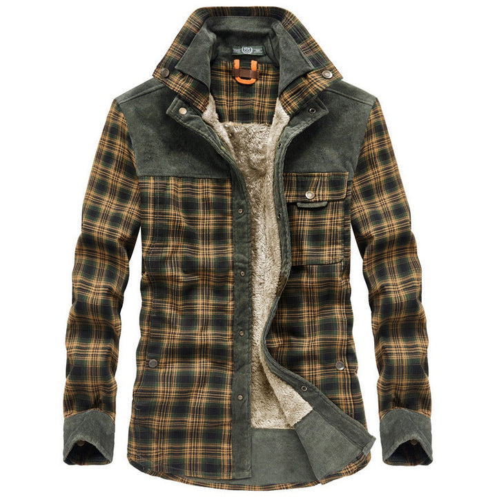Men's Checked Shirt with Sherpa Lining for Comfort and Style