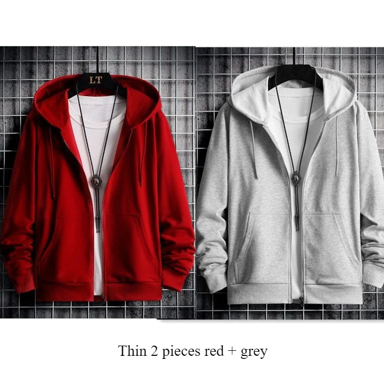 Men's Winter Windproof Hoodie - Sherpa Lined Thermal Zip Up Sweatshirt