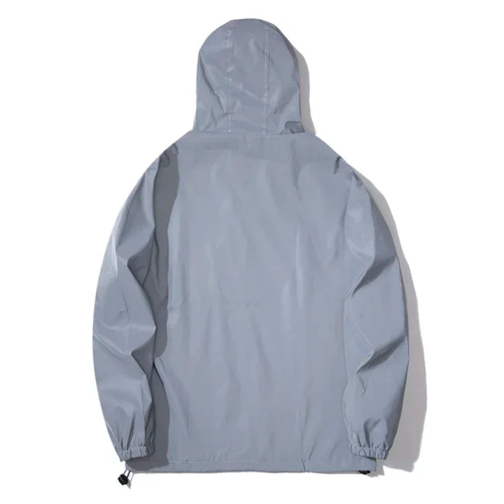 Men's Reflective Coat for Nightwear - Solid Color Polyester Fashion