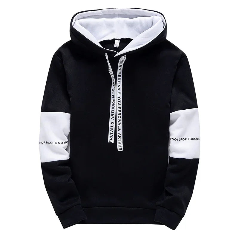Men's Long Sleeve Casual Printed Hoodies - Spring Hip Hop Pullover