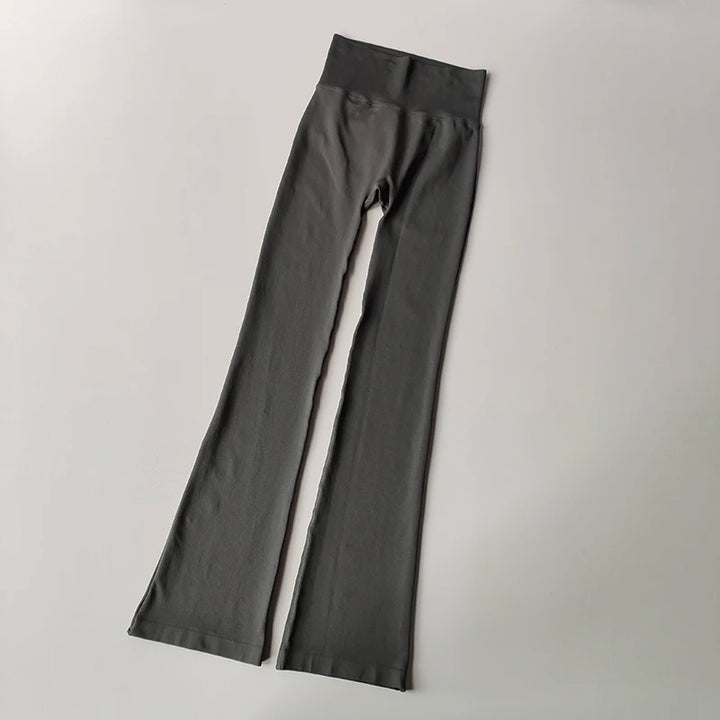 Women's High Waist Compression Seamless Micro Flared Yoga Leggings Pants