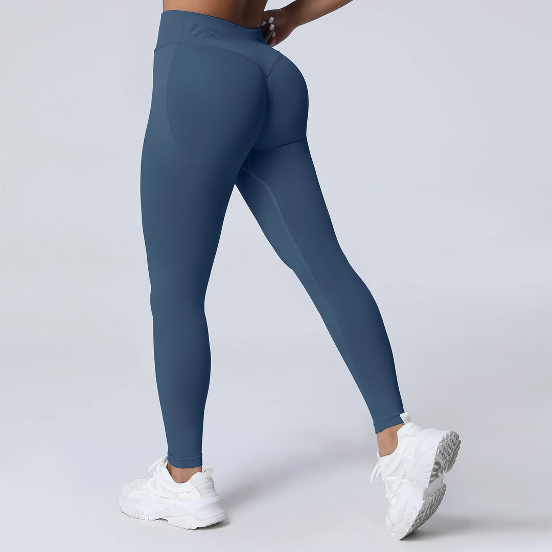 Women's Push-Up Low-Rise Seamless Yoga Leggings Pants for Gym Fitness