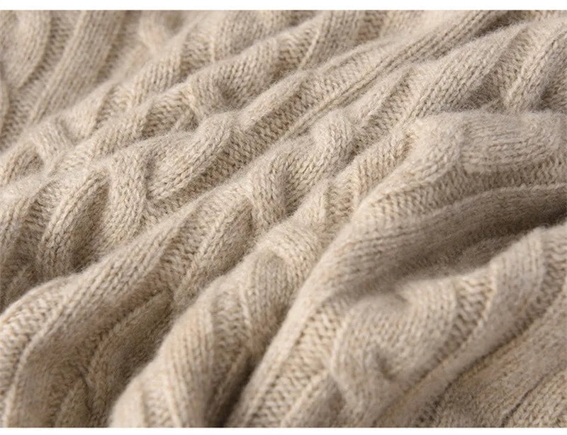 Men's Half-High Collar Zipper Knitting Sweater