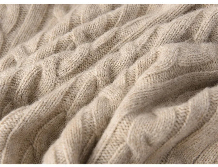 Men's Half-High Collar Zipper Knitting Sweater