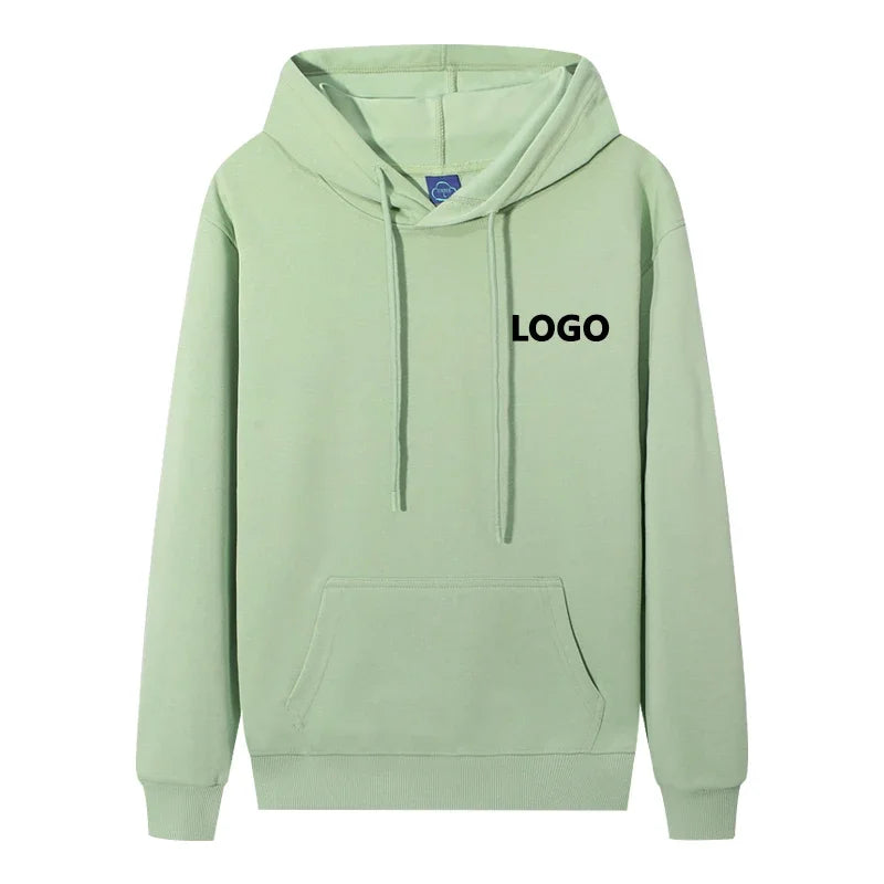 Men's Personalized 60% Cotton Long Sleeve Hoodie Sweatshirt