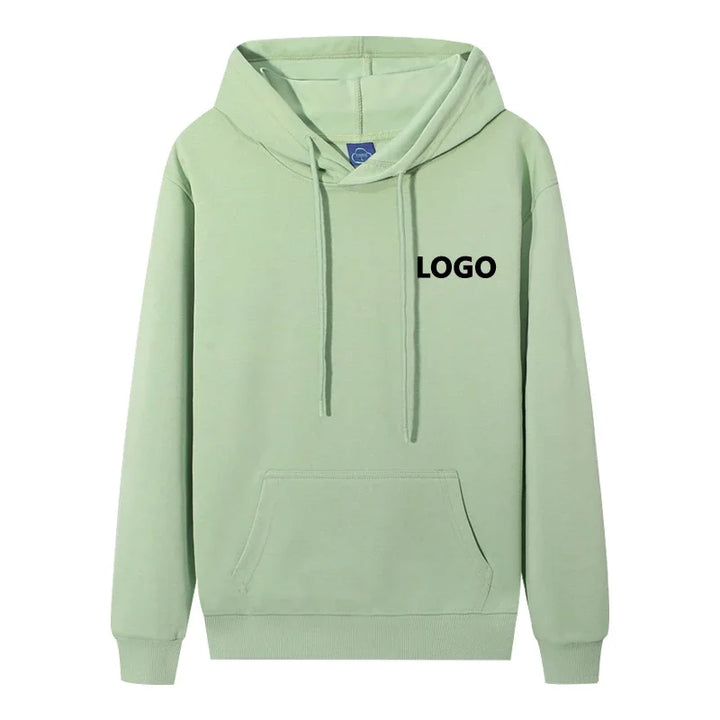 Men's Personalized 60% Cotton Long Sleeve Hoodie Sweatshirt