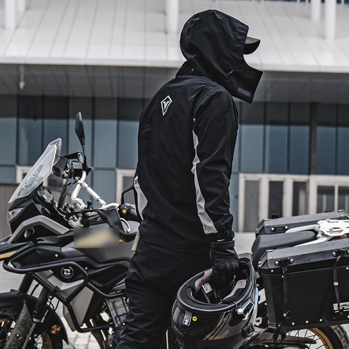 Unisex Waterproof Motorcycle Rain Suit for Camping, Hiking, and Fishing