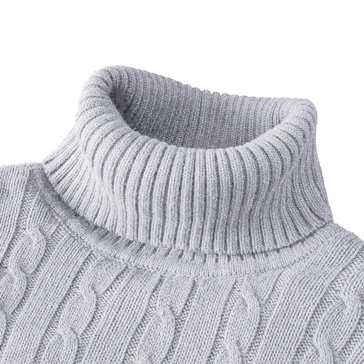 Men's Slim Fit Long Sleeve Knitted Turtleneck Sweater for Winter