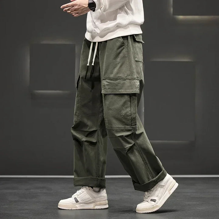 Men's Wide-Leg Cargo Pants – Relaxed Fit Streetwear Style