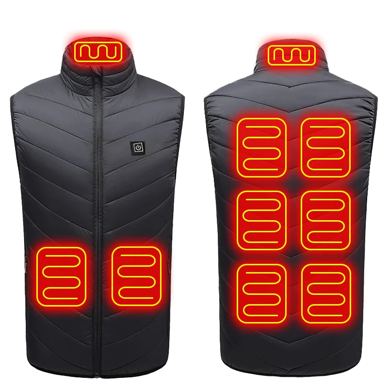 Men's 21-Zone Electric Heated Vest for Winter Sports and Camping