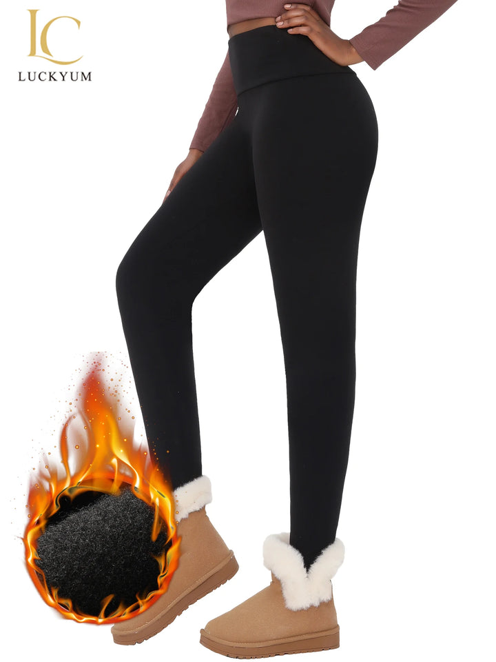 Women's High-Waisted Thermal Fleece Yoga Leggings