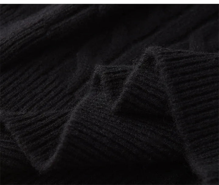Men's Half-High Collar Zipper Knitting Sweater