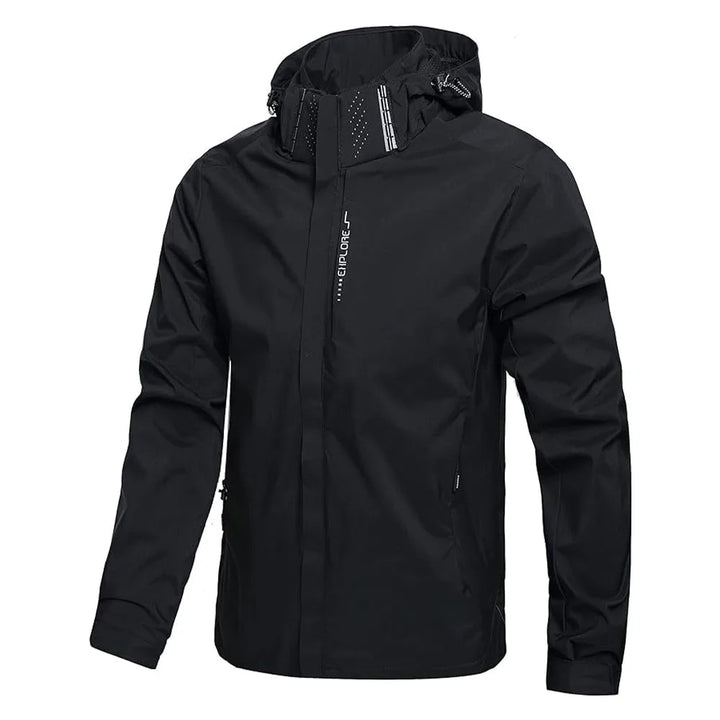 Men's Lightweight Waterproof Hooded Coat for Hiking and Climbing