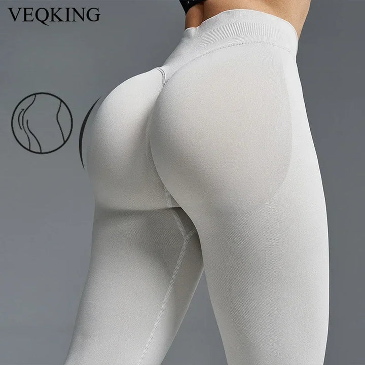 Women's Push-Up Low-Rise Seamless Yoga Leggings Pants for Gym Fitness
