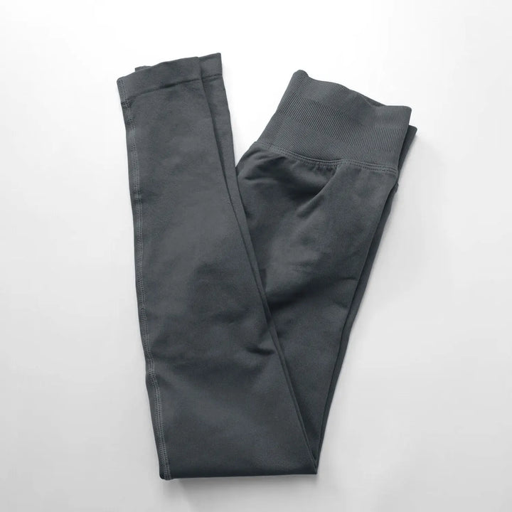 Women's Seamless Yoga Leggings with Low Rib Waistband for Fitness