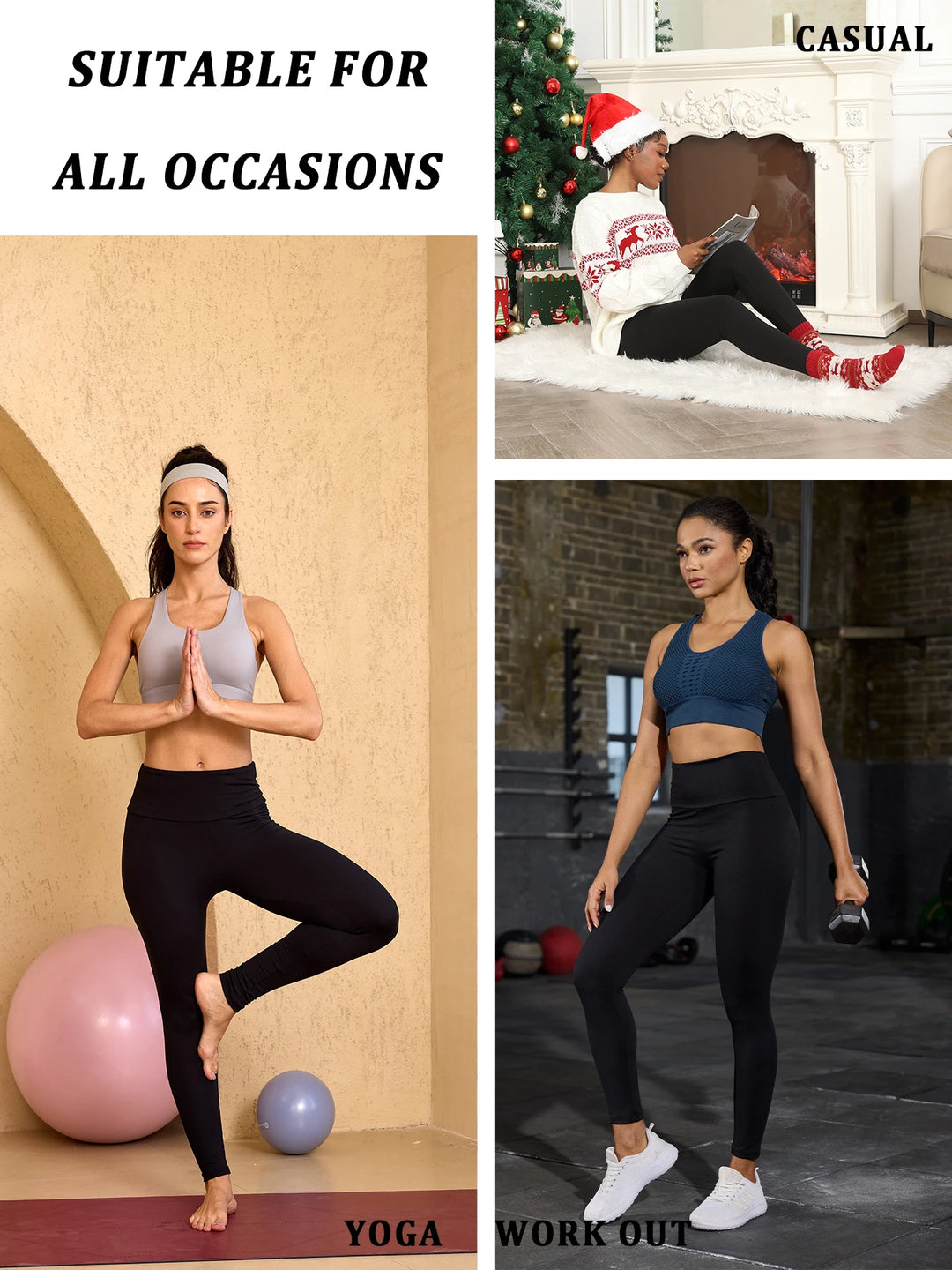 Women's High-Waisted Thermal Fleece Yoga Leggings