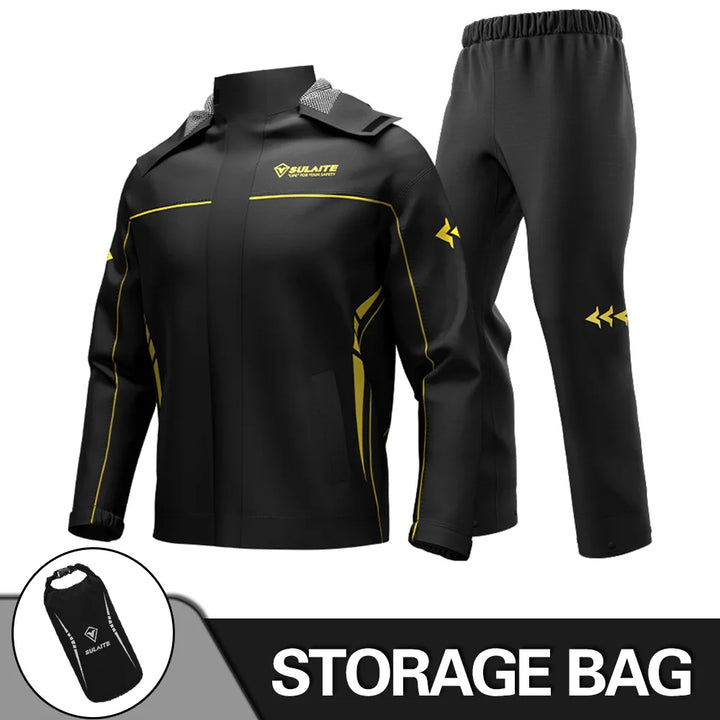 Unisex Waterproof Motorcycle Rain Suit for Camping, Hiking, and Fishing