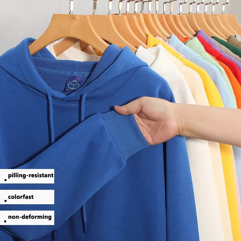 Men's Personalized 60% Cotton Long Sleeve Hoodie Sweatshirt