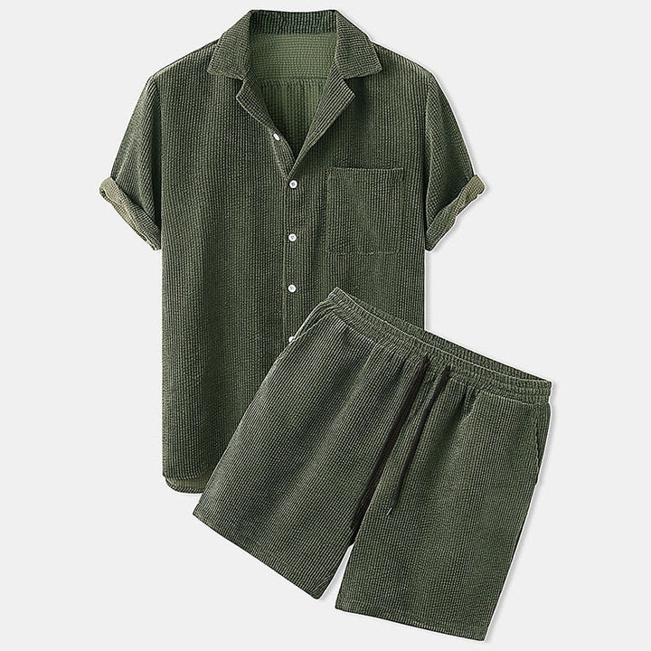 Men's Ribbed Summer Clothing Set for Effortless Style and Comfort