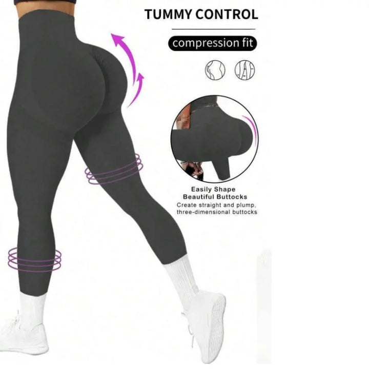 Women's High Waist Seamless Yoga Leggings Pants with Tummy Control
