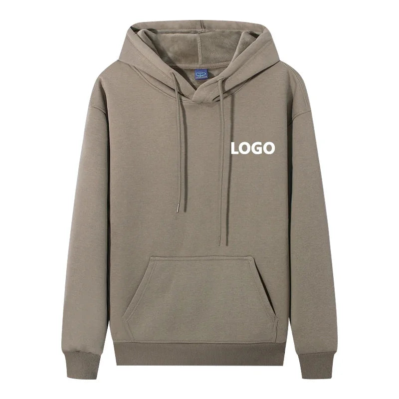 Men's Personalized 60% Cotton Long Sleeve Hoodie Sweatshirt