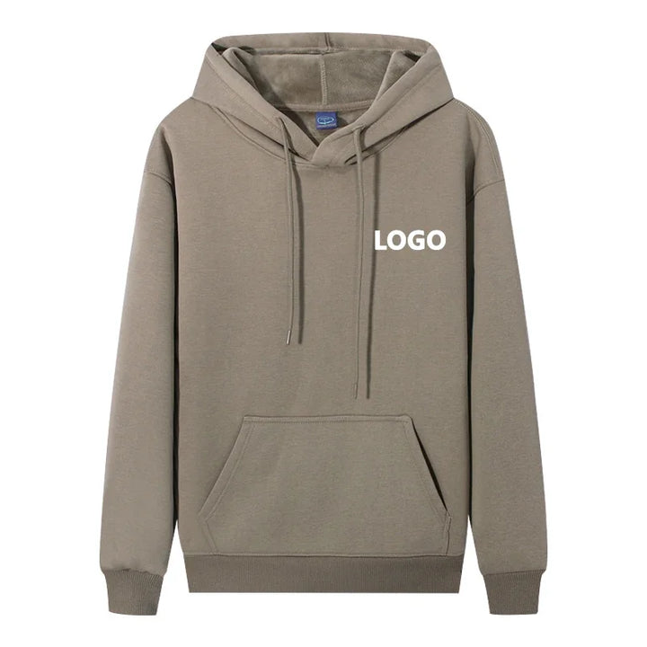 Men's Personalized 60% Cotton Long Sleeve Hoodie Sweatshirt