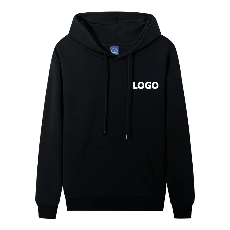 Men's Personalized 60% Cotton Long Sleeve Hoodie Sweatshirt