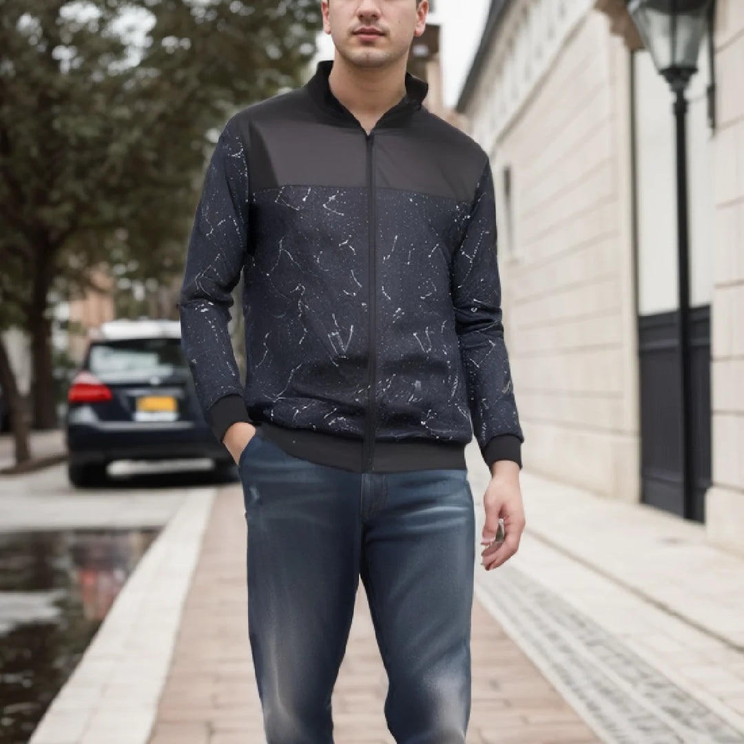 Men's Casual Thin Solid Color Collar Coat