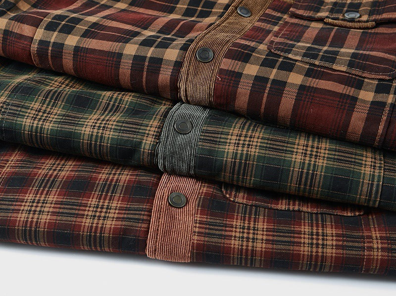 Men's Checked Shirt with Sherpa Lining for Comfort and Style