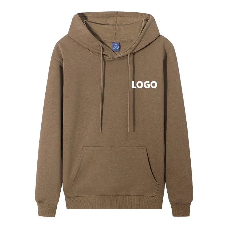 Men's Personalized 60% Cotton Long Sleeve Hoodie Sweatshirt